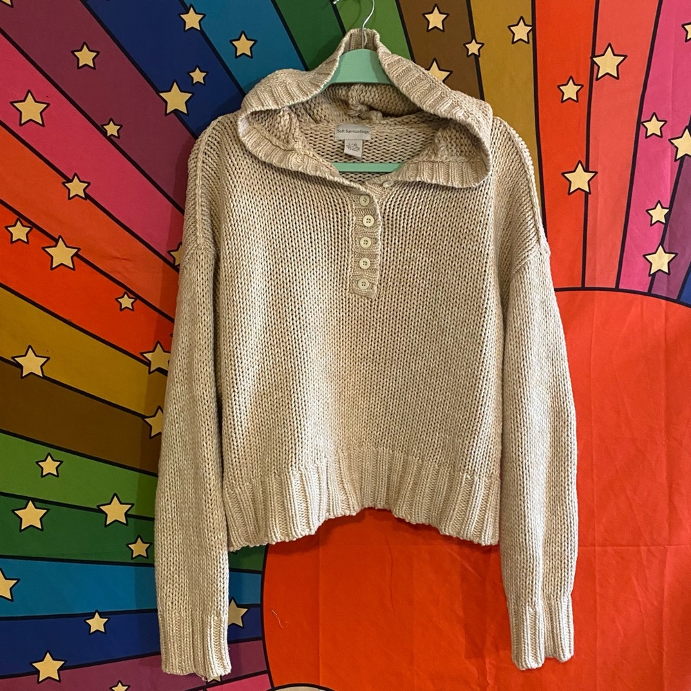 Soft Surroundings Chunky Knit Hoodie 🌵L/X-Large